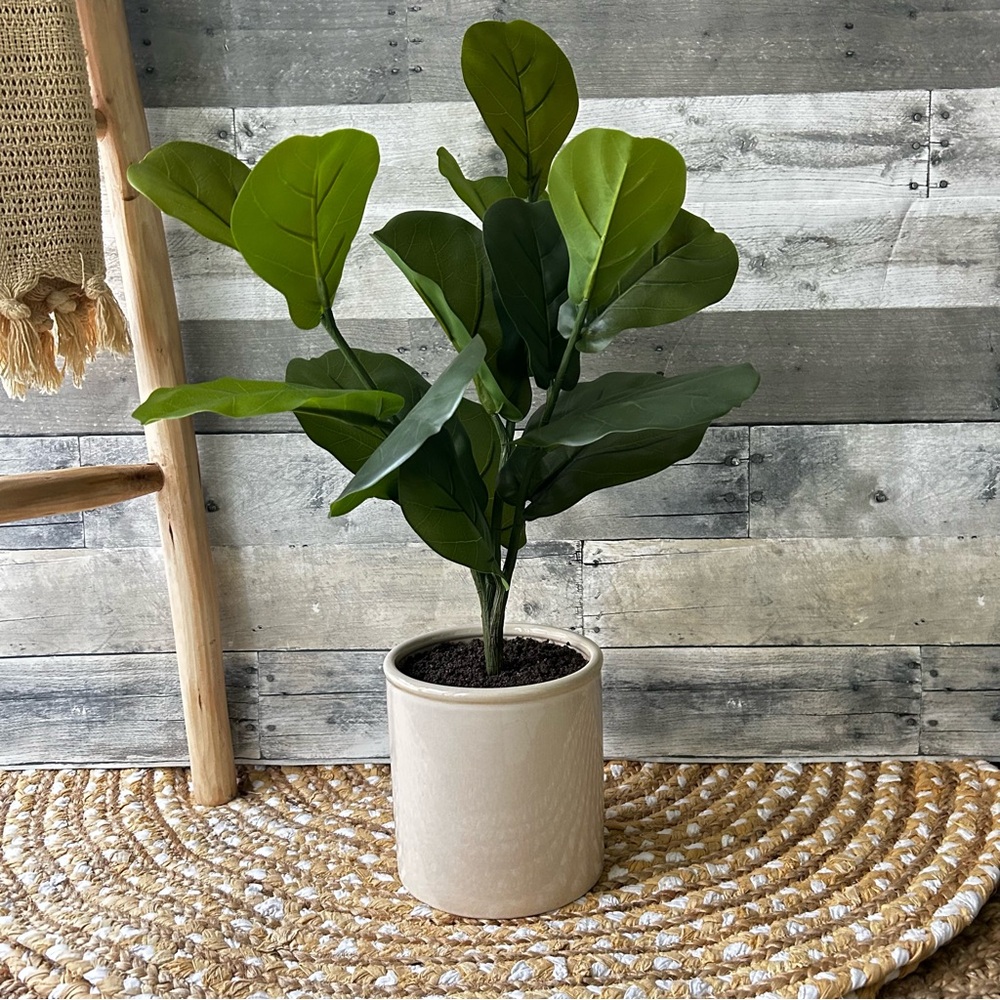🌴Threshold Artificial Fiddle Leaf Fig Plant in Cream Ceramic Pot | Target | NWT